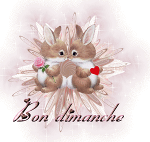 Gif animé Bon dimanche lapins